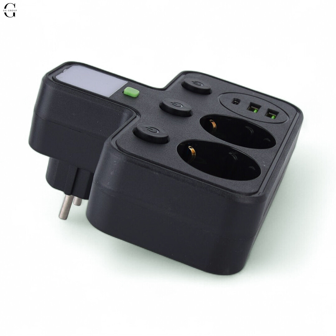 Розетка HG DUE HC-275 з USB-портами та підсвіткою